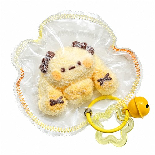 Kawaii Fuzzy Yellow Lop Ear Bunny Taba Squishy