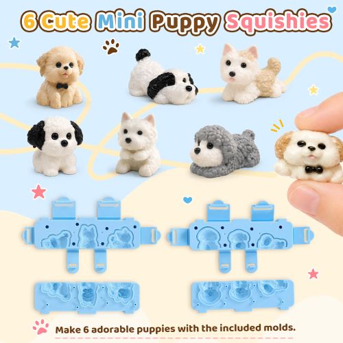 All-in-One DIY Puppy Squishy Kit with Dollhouse Scene